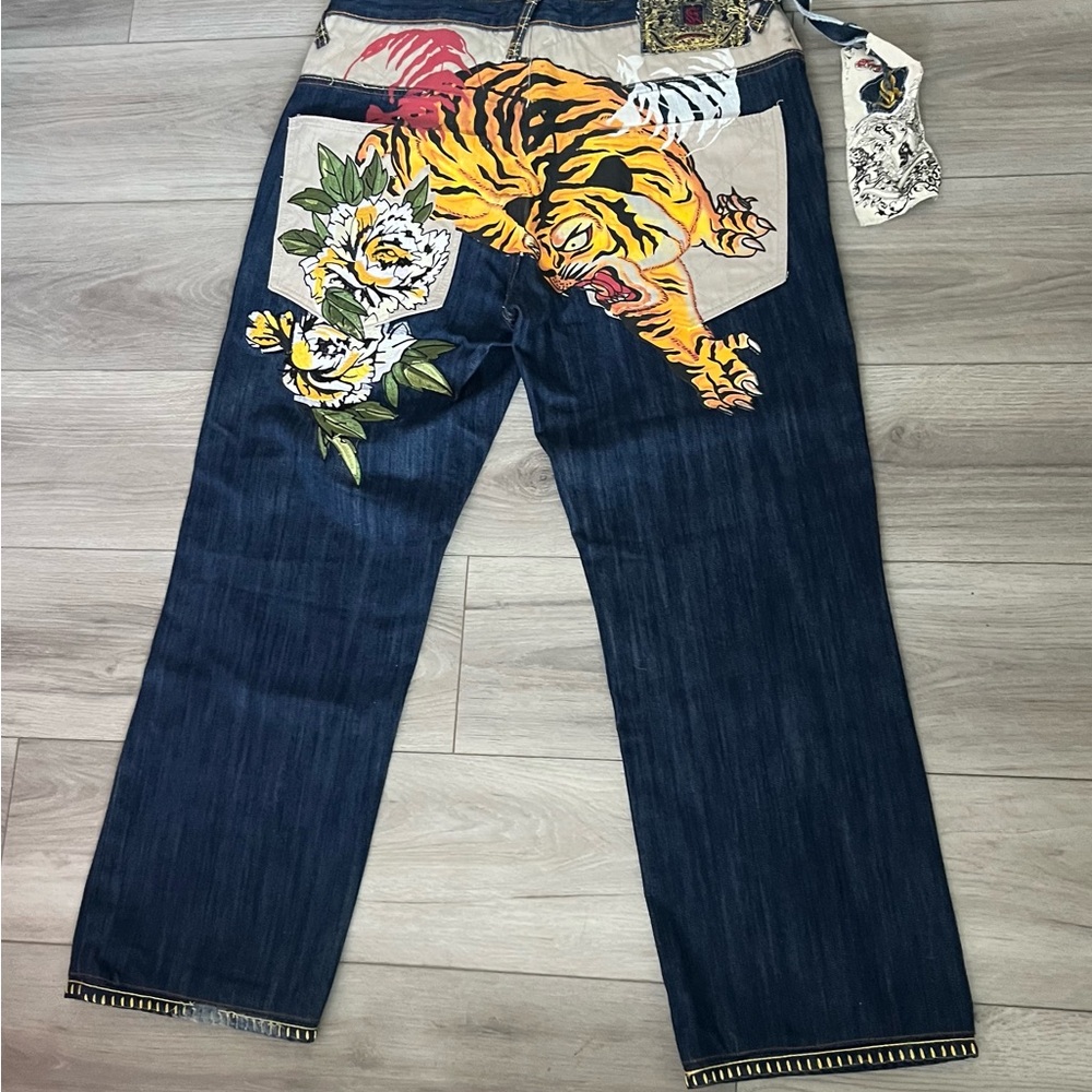 Vintage 90s Kanji Baggy Fir Jeans (34x34)